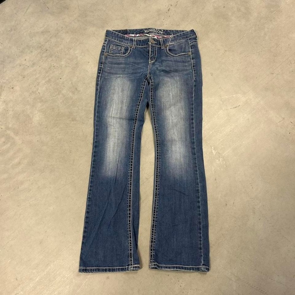 Y2K Dark Wash Flared Bootcut Wide Leg Fall Essential Low Rise‎ Woman's Jeans
